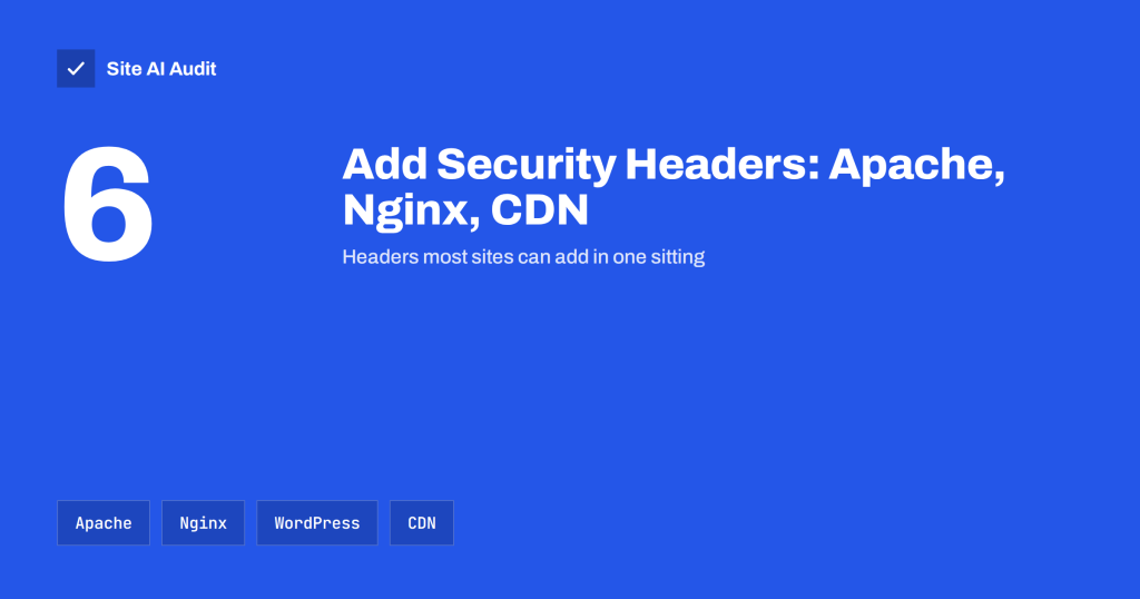 How to Add Security Headers on Apache, Nginx, WordPress and CDNs