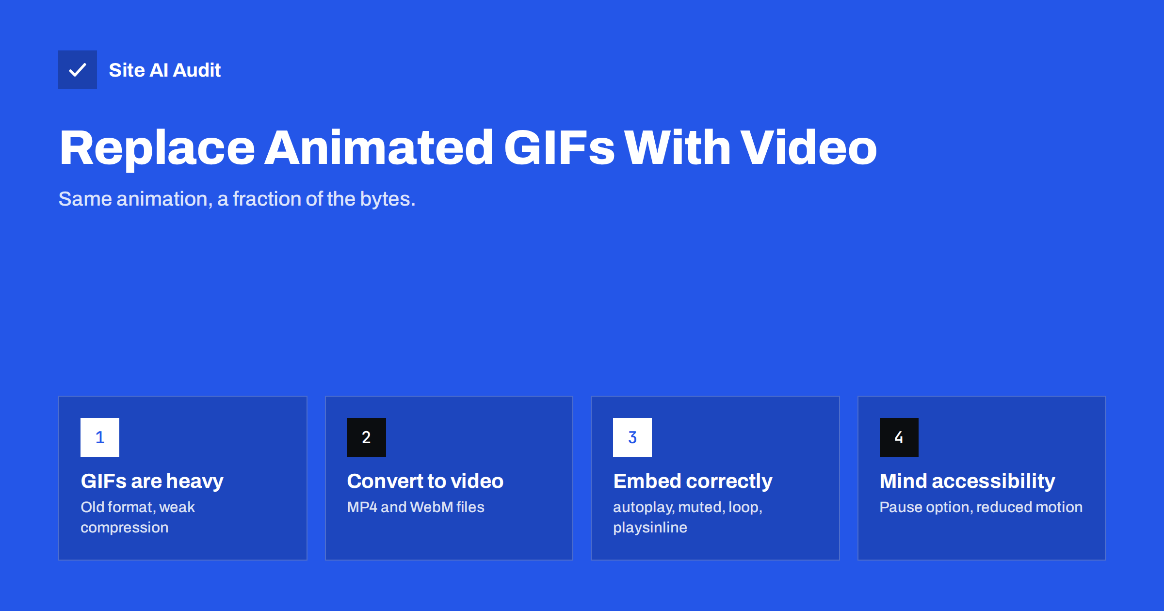 Animated GIFs Slow Your Pages: Replace Them With Video