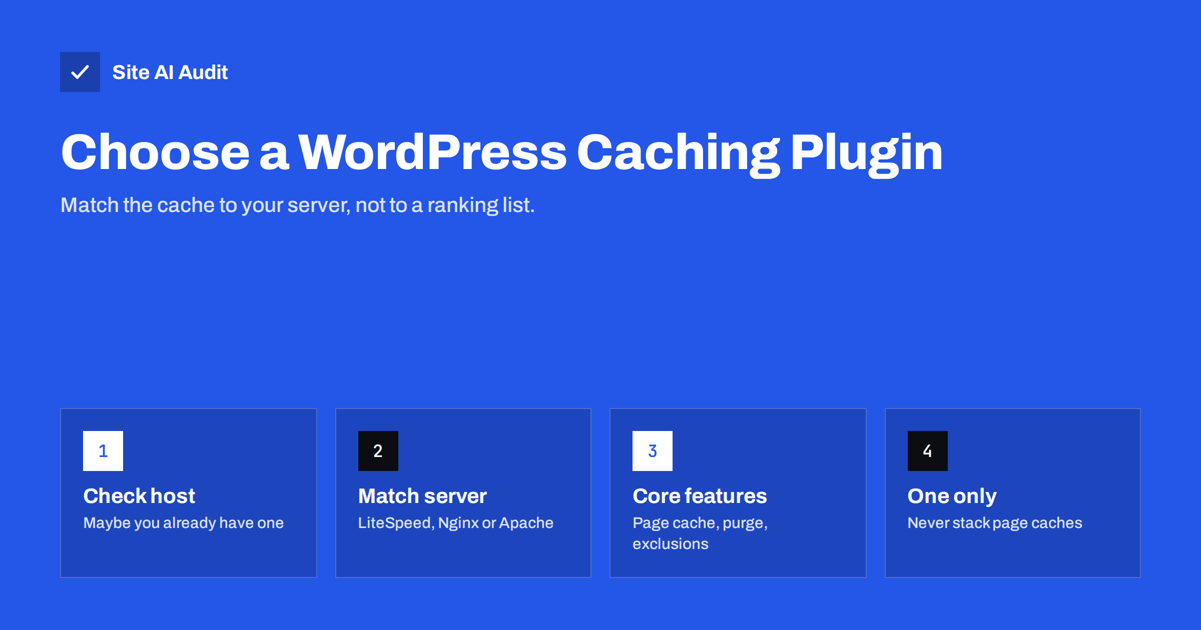 How to Choose a WordPress Caching Plugin for Your Hosting
