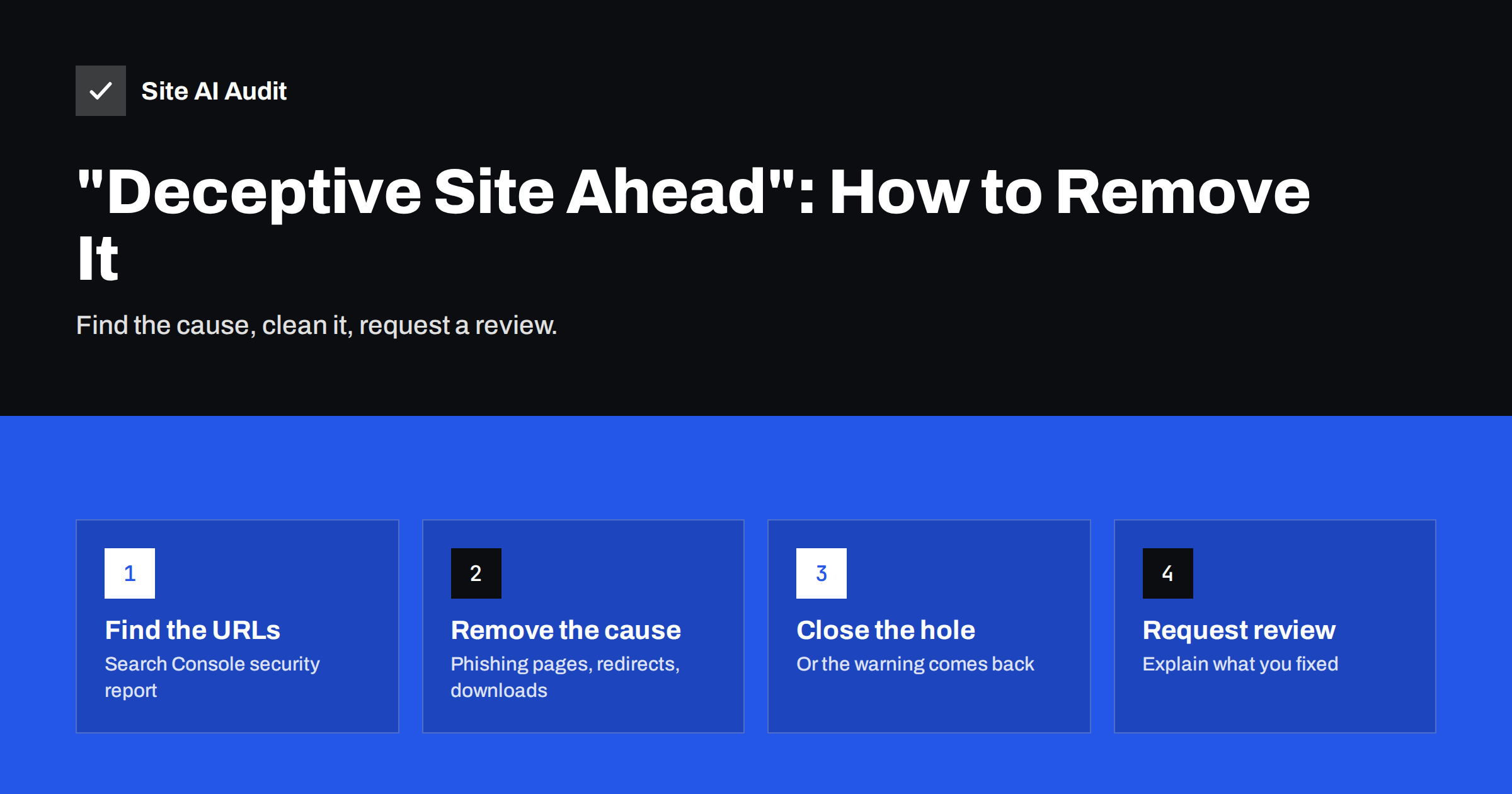 “Deceptive Site Ahead” Warning: Causes and How to Remove It