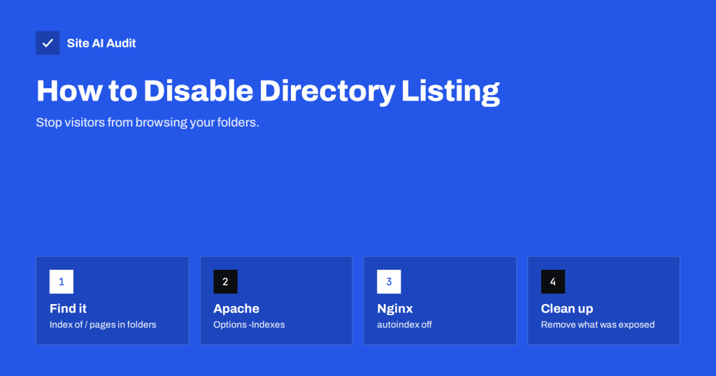 Directory Listing Enabled? How to Disable It on Any Server