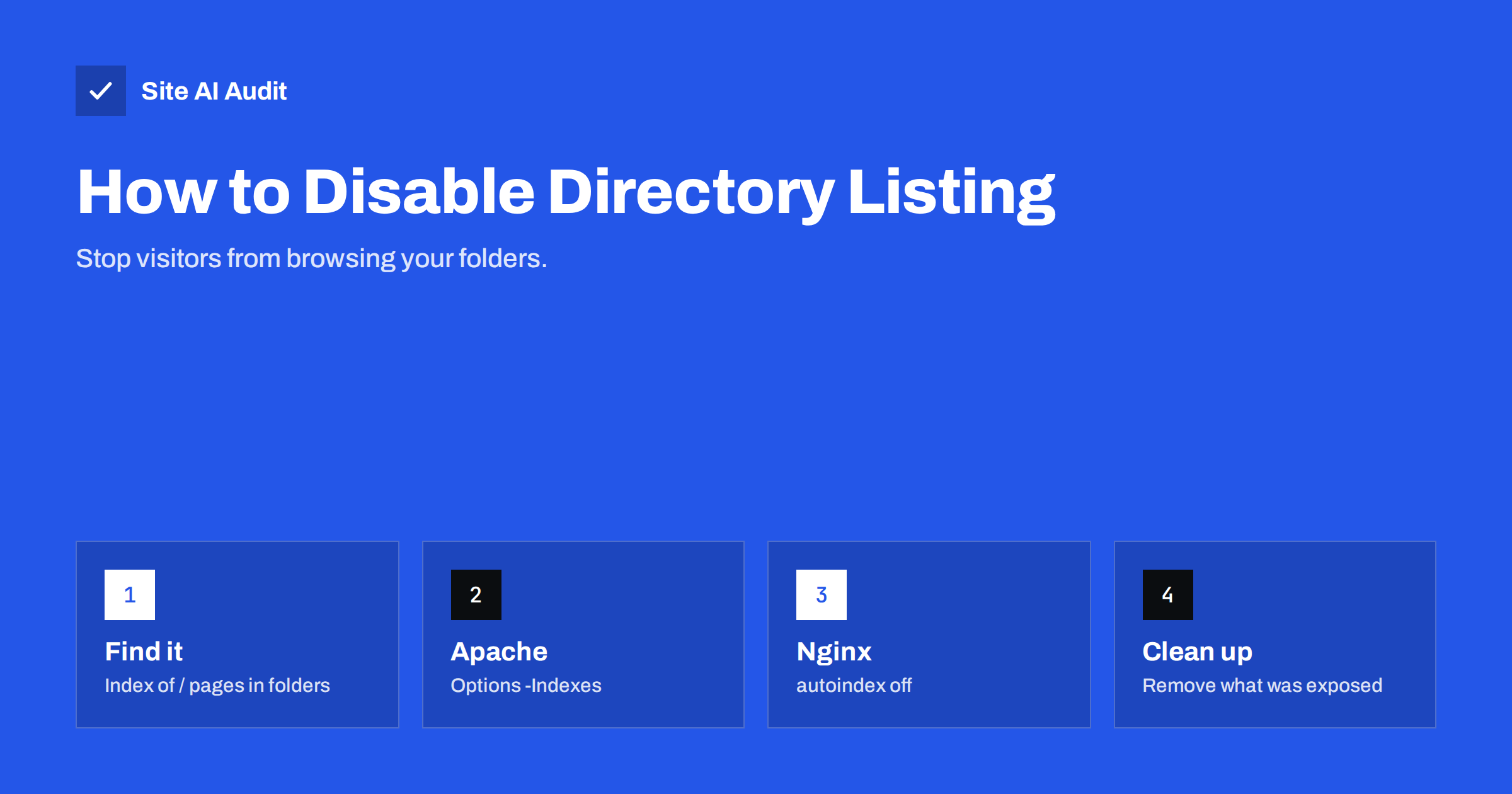 Directory Listing Enabled? How to Disable It on Any Server