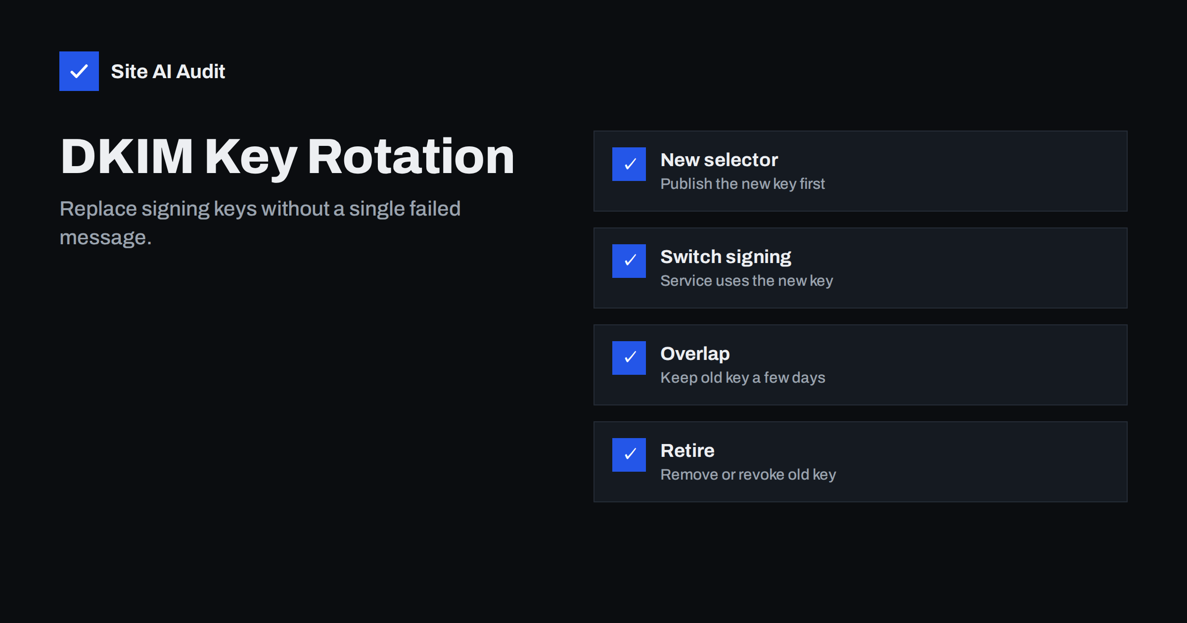 DKIM Key Rotation: When and How to Replace Your Keys Safely