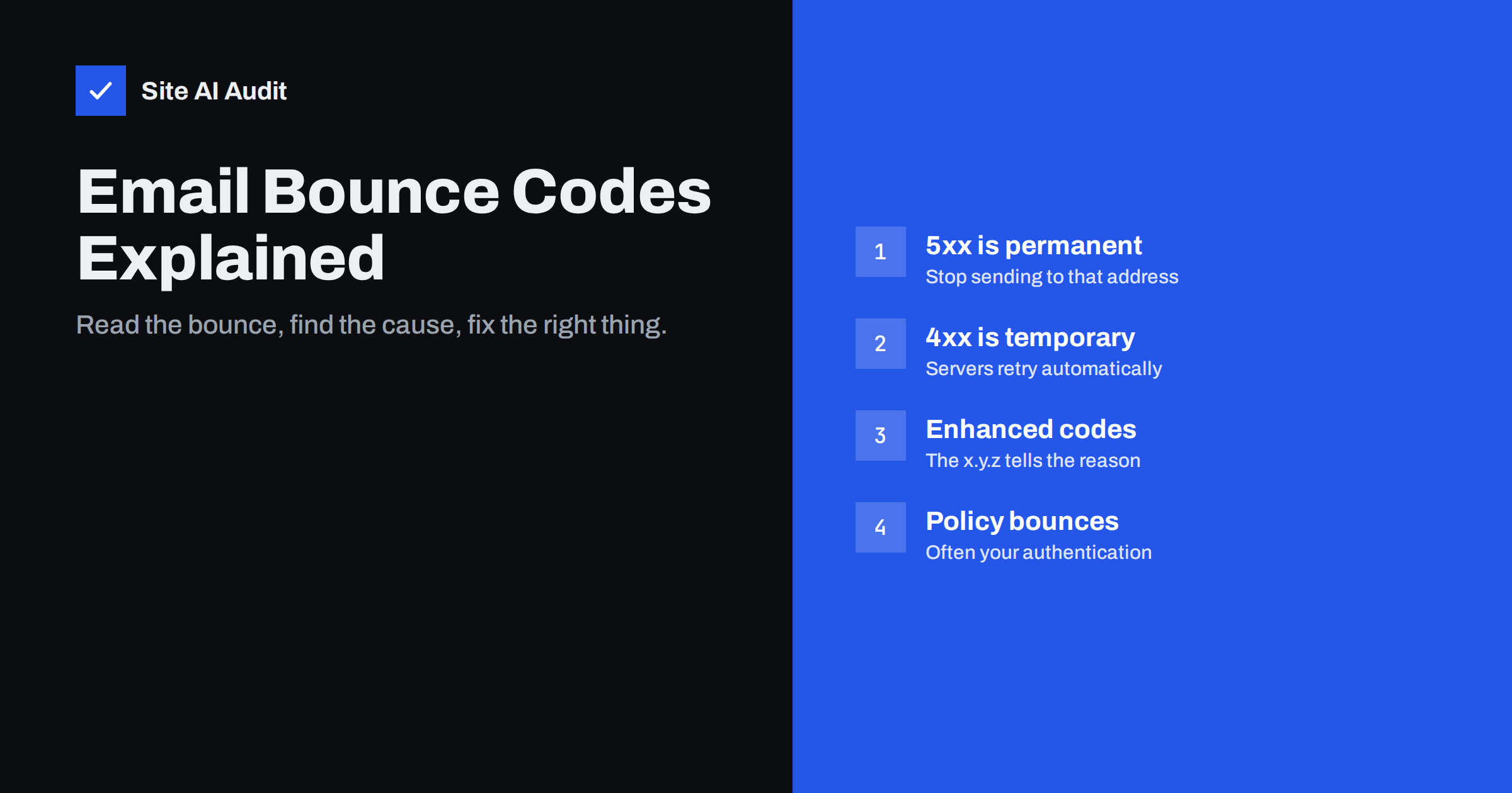 Email Bounce Codes Explained: Hard vs Soft Bounces and Fixes