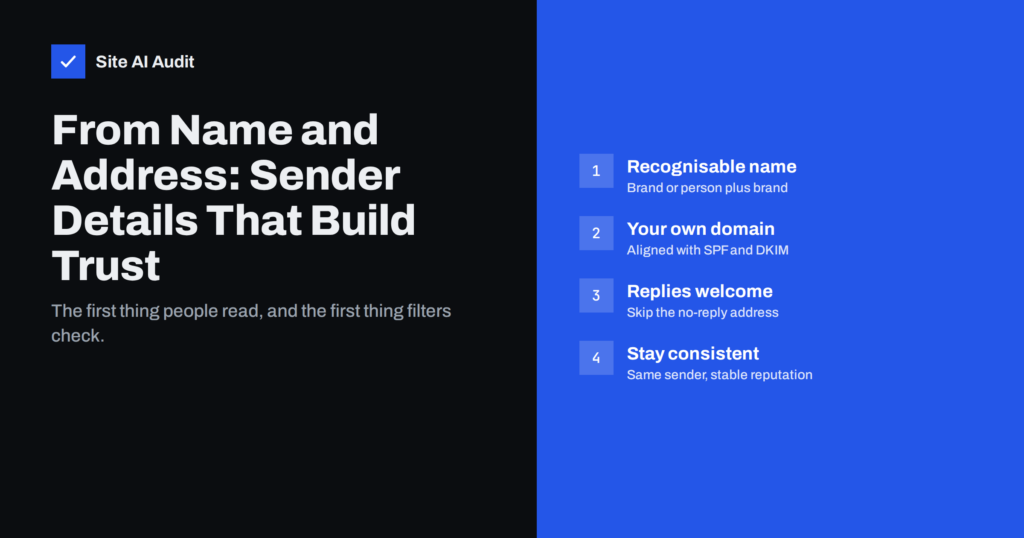 From Name and Address: Email Sender Details That Build Trust