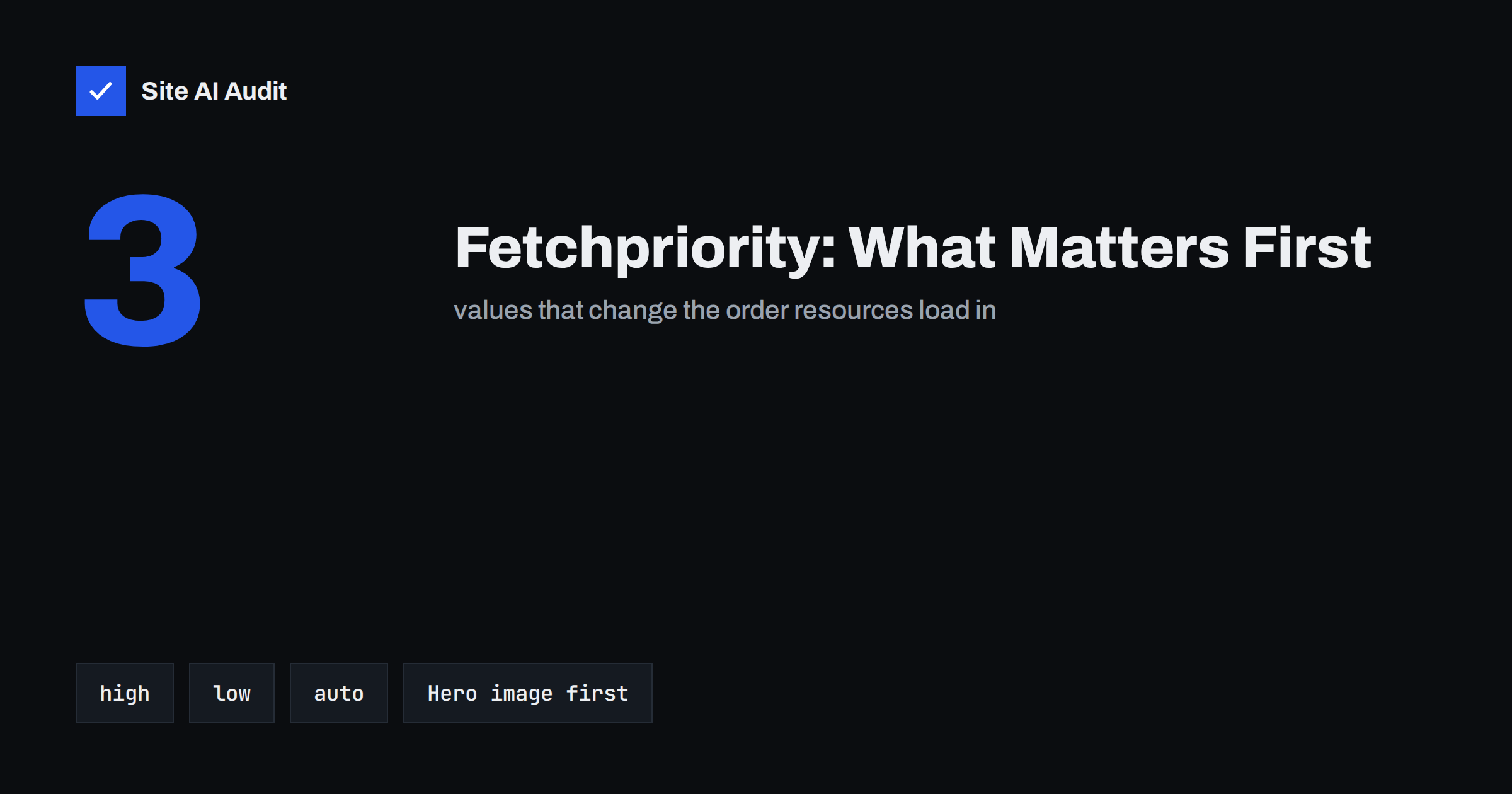 Fetchpriority Explained: Tell the Browser What Matters First