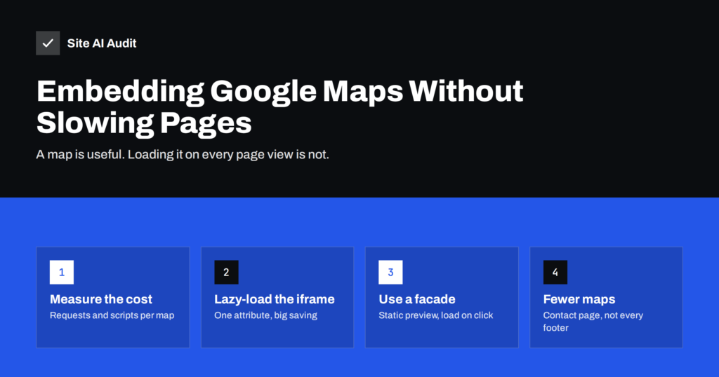 Embedding Google Maps Without Slowing Down Your Pages