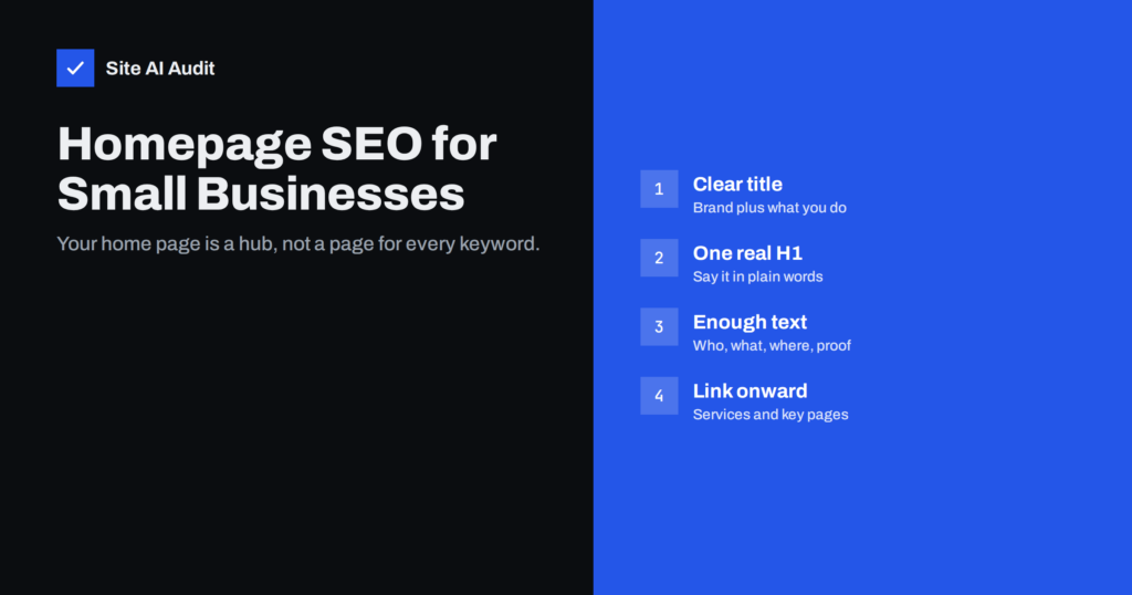 Homepage SEO: What Your Home Page Needs to Be Found