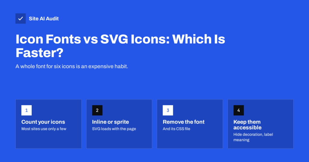 Icon Fonts vs SVG Icons: Which Is Better for Page Speed?