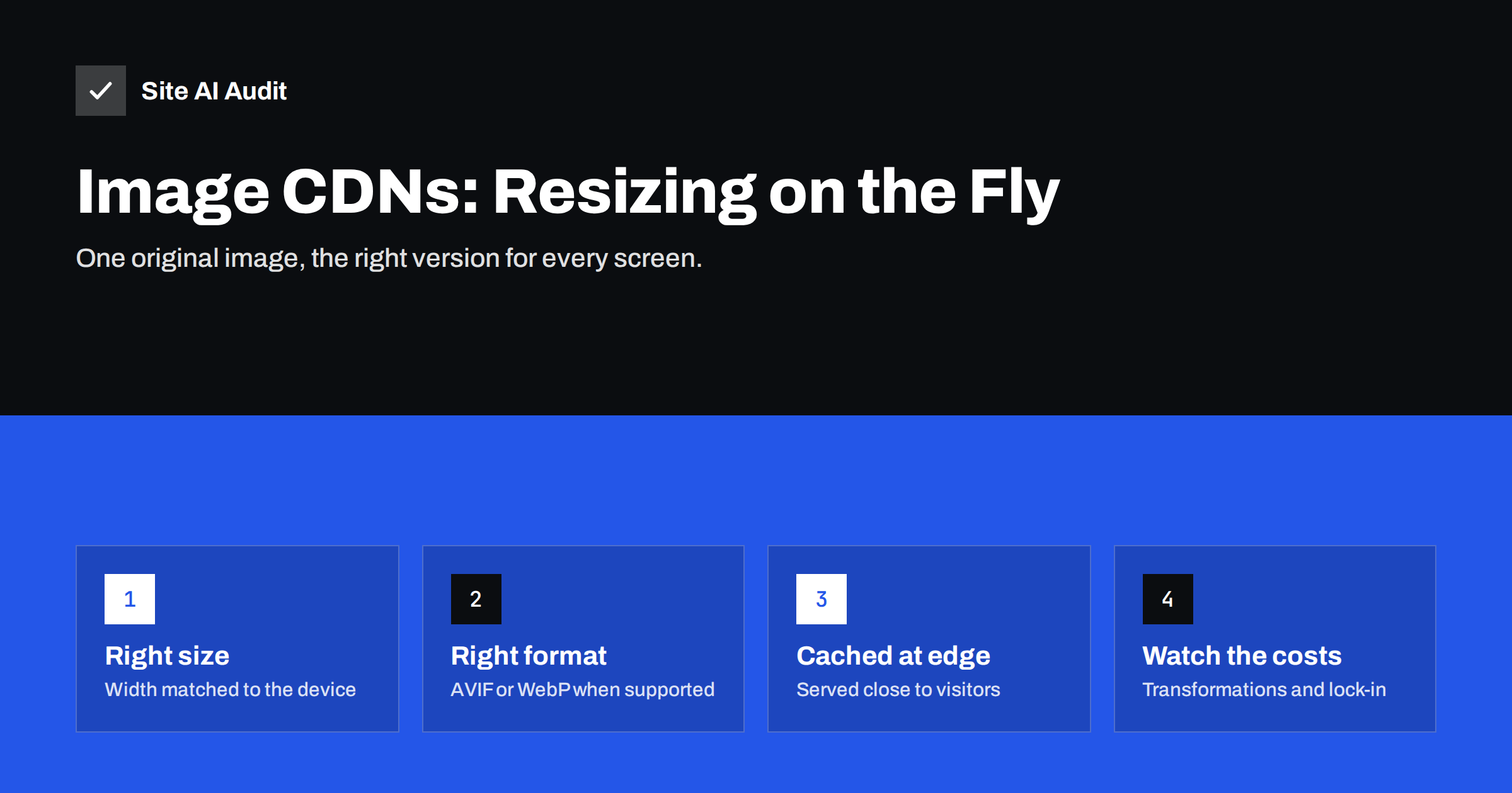 Image CDNs Explained: Automatic Resizing and Modern Formats