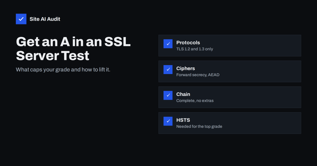 How to Get an A Grade in an SSL Server Test: A Practical Guide