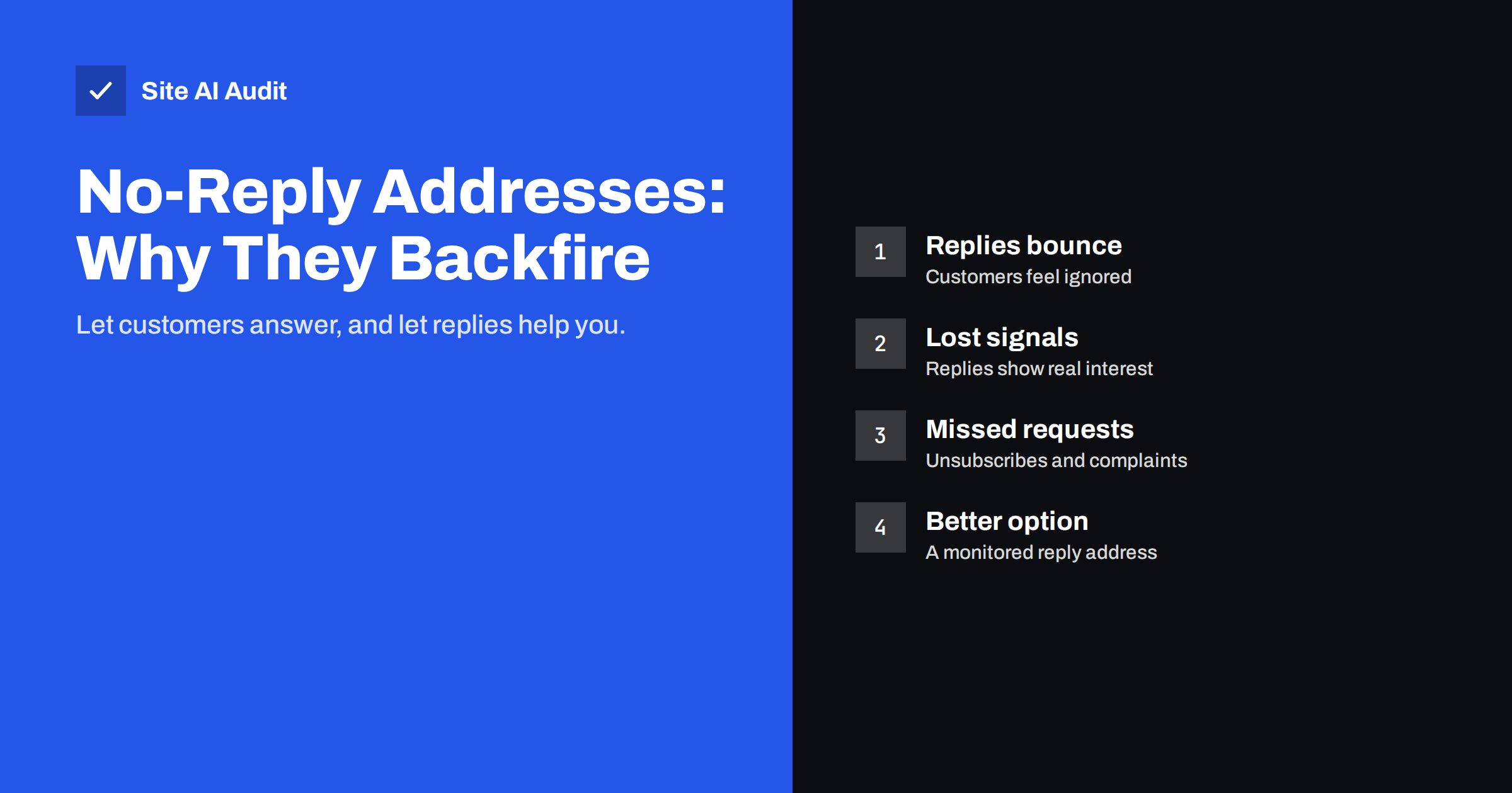No-Reply Email Addresses: Why They Hurt Deliverability