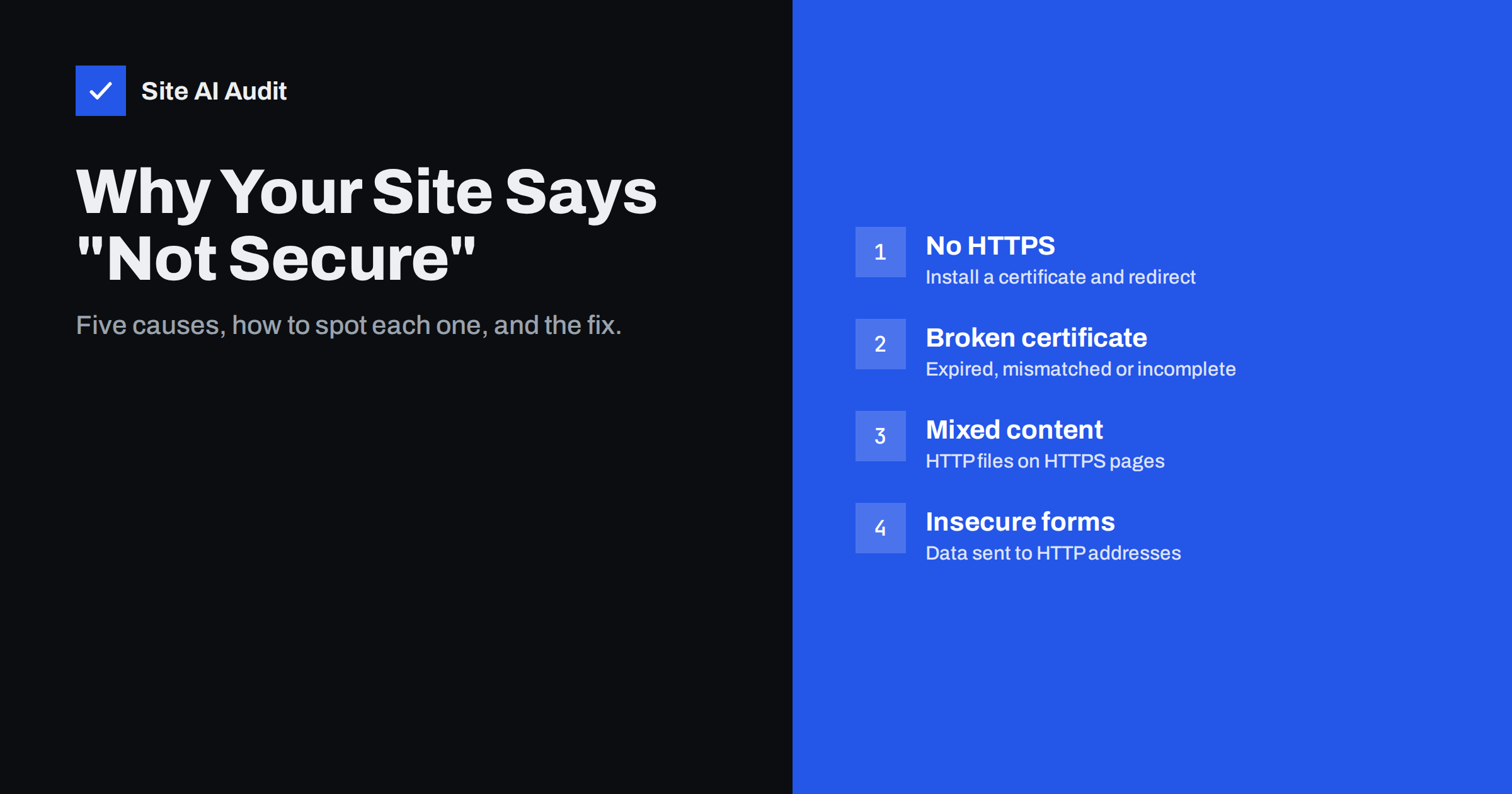 Why Your Website Says “Not Secure” and How to Fix It