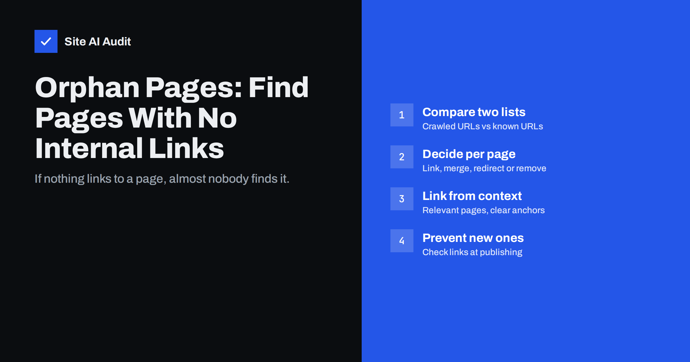 Orphan Pages: How to Find Pages With No Internal Links