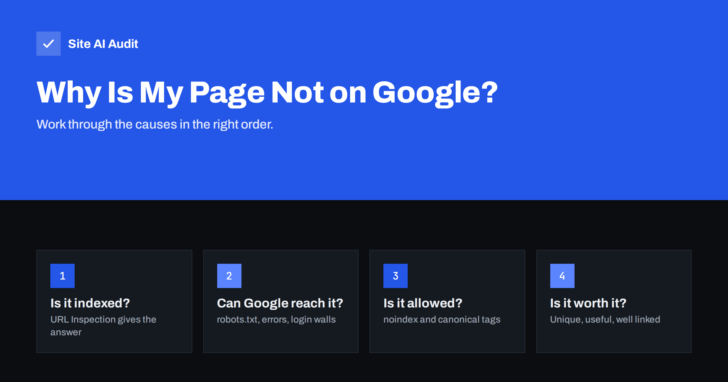 Why Is My Page Not on Google? A Step-by-Step Checklist
