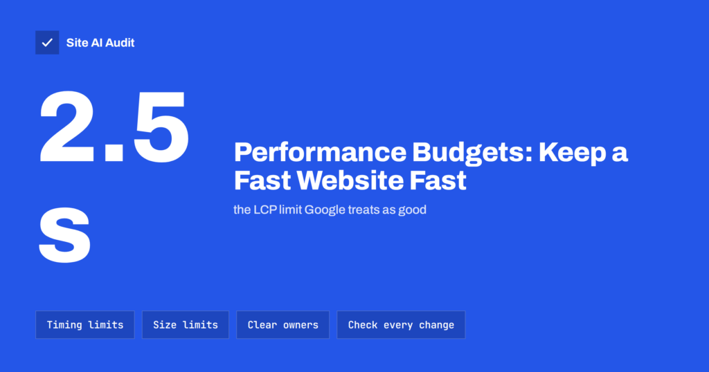 Performance Budgets: How to Keep a Fast Website Fast