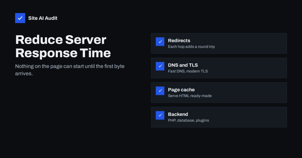 How to Reduce Server Response Time (TTFB) for Faster Pages