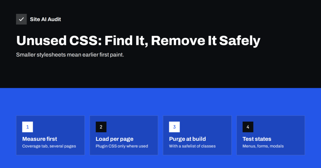 Unused CSS: How to Find and Remove It Without Breaking Pages