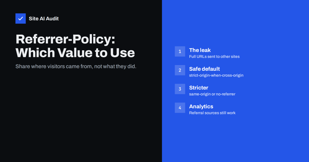 Referrer-Policy Header: Which Value to Use and Why It Matters