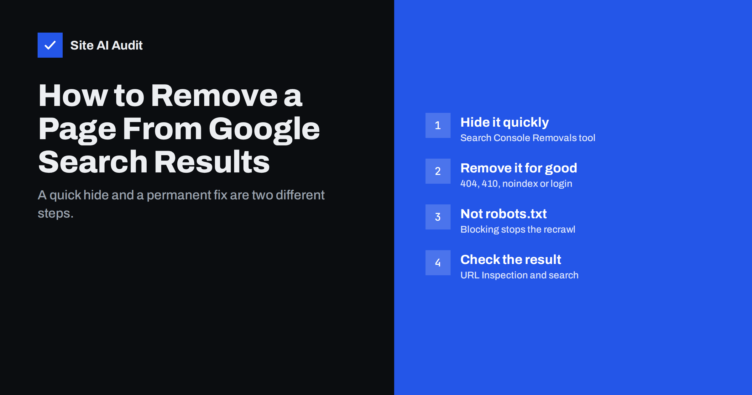 How to Remove a Page From Google Search Results