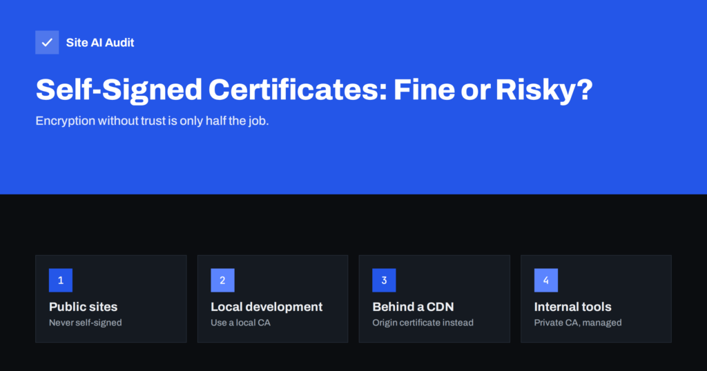 Self-Signed SSL Certificates: When Are They Acceptable?