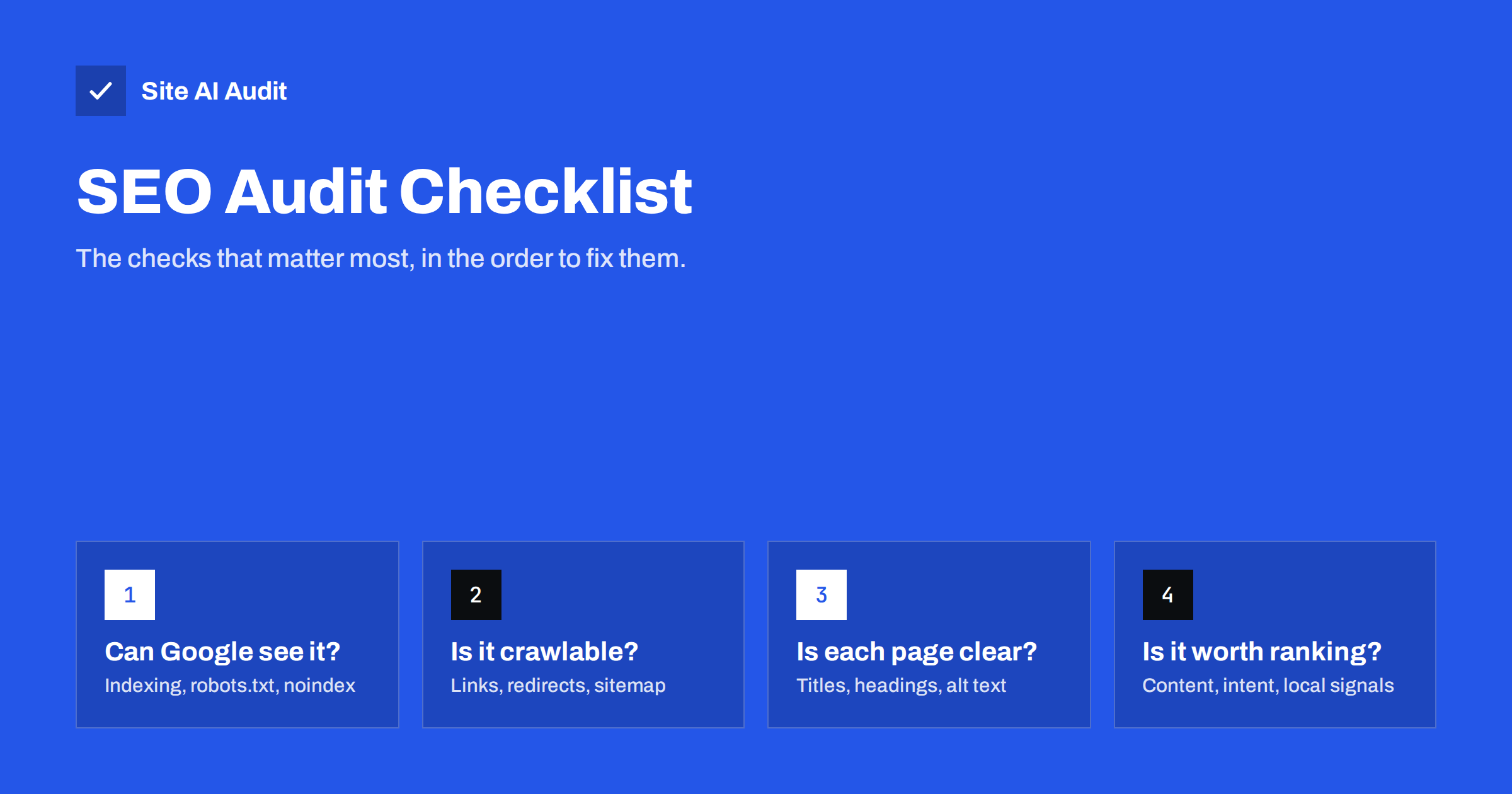SEO Audit Checklist for Small Business Websites
