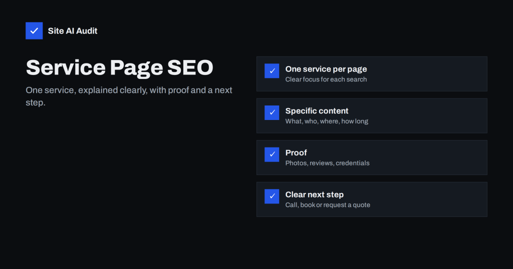 Service Pages That Get Found: A Small Business Guide
