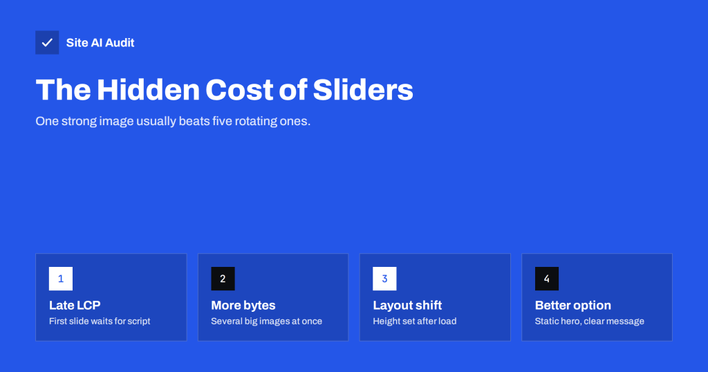 Hero Sliders and Carousels: The Hidden Cost to Page Speed