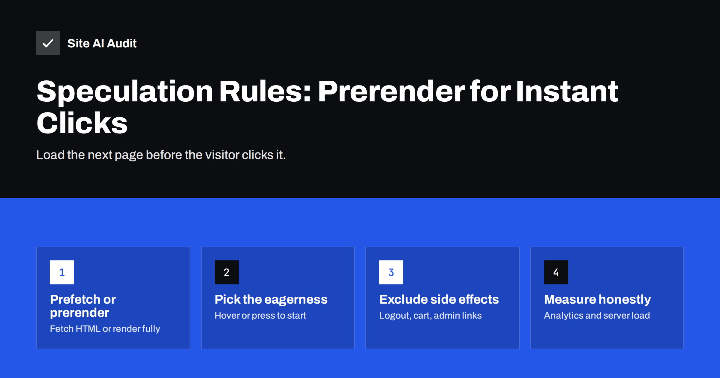 Speculation Rules: Prerender Pages for Near-Instant Clicks