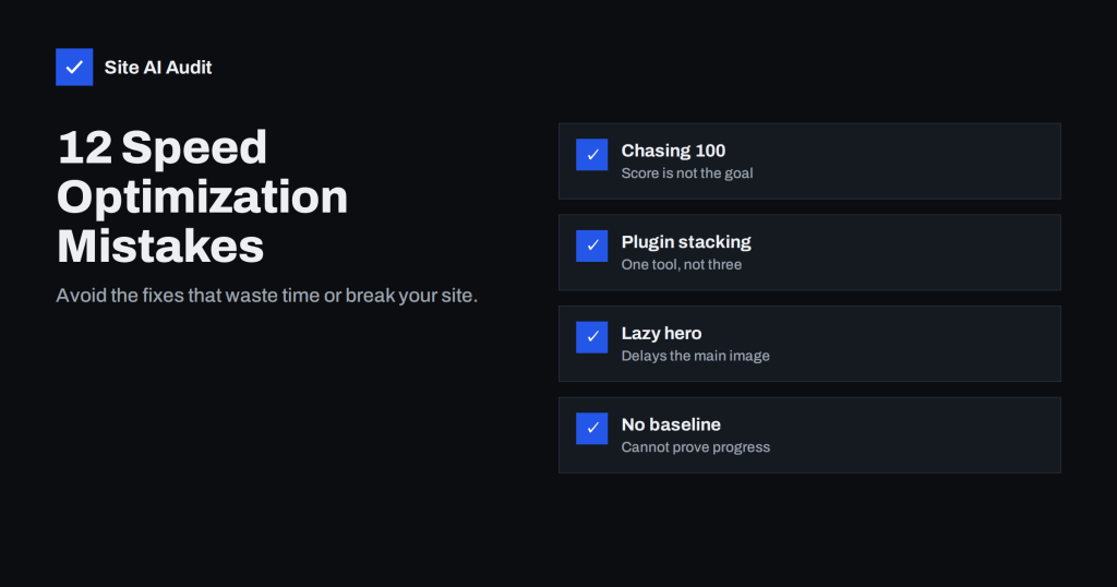 12 Website Speed Optimization Mistakes and How to Avoid Them