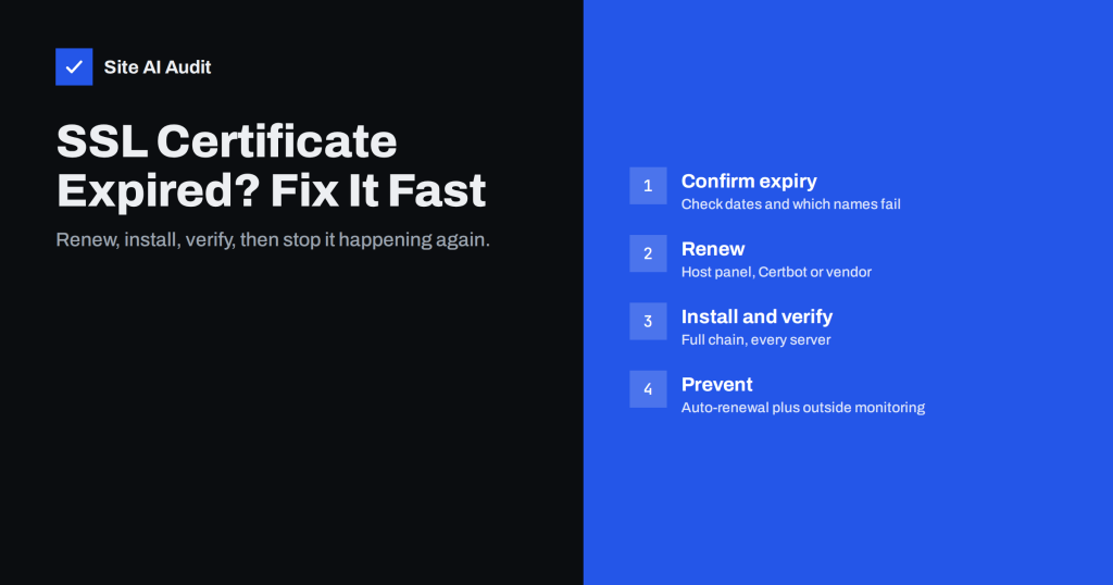SSL Certificate Expired: What Happens and How to Fix It Fast
