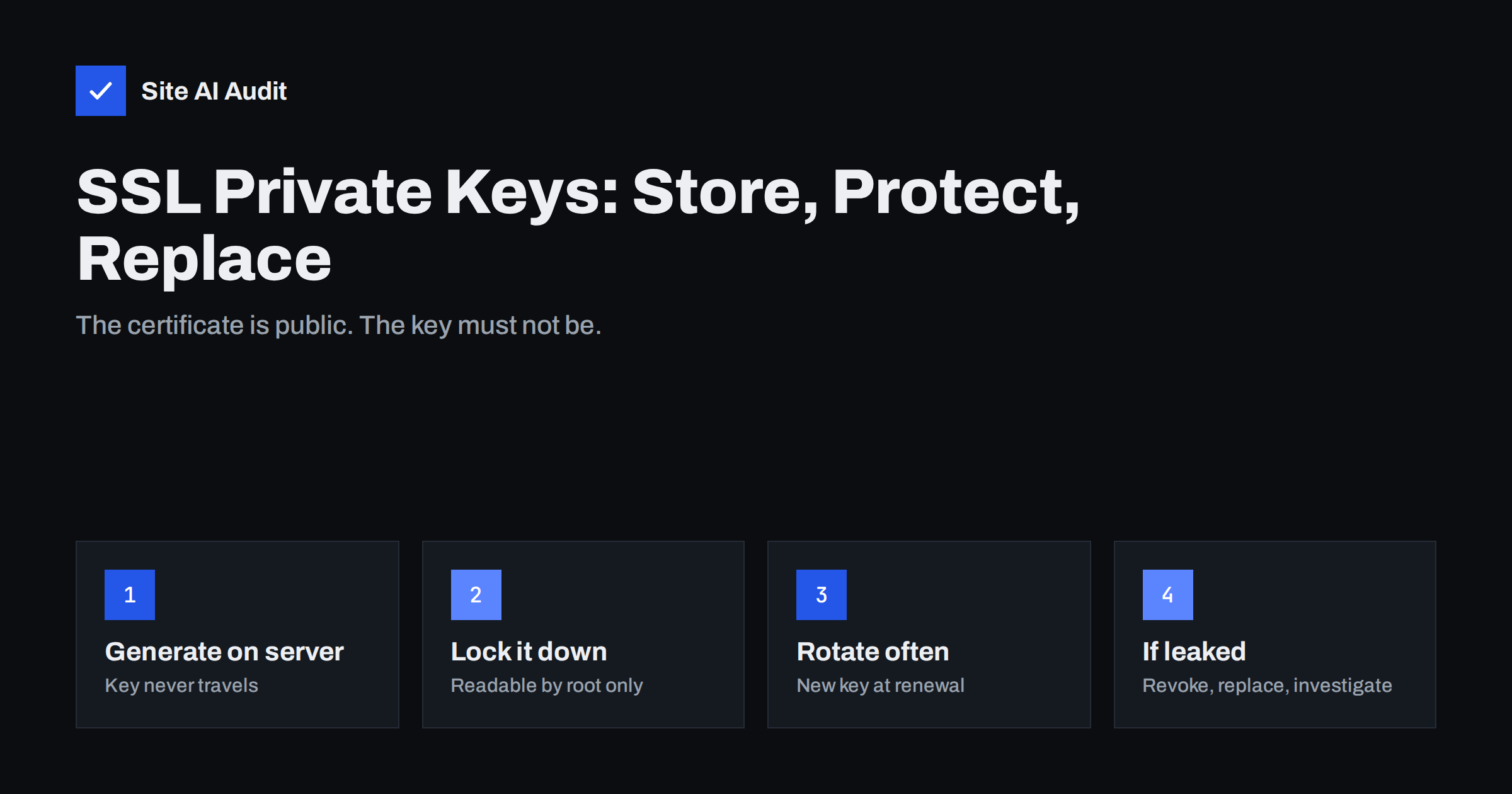 SSL Private Keys: How to Store, Protect and Replace Them