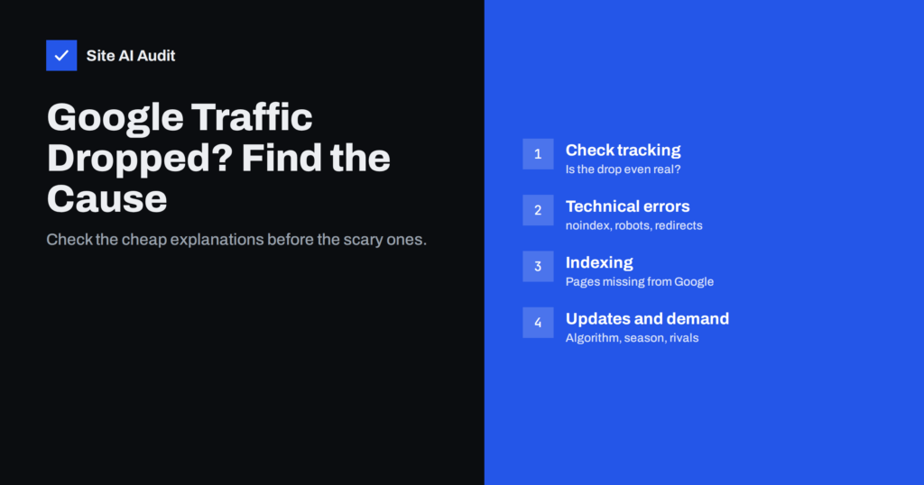 Google Traffic Dropped? How to Find the Cause Step by Step