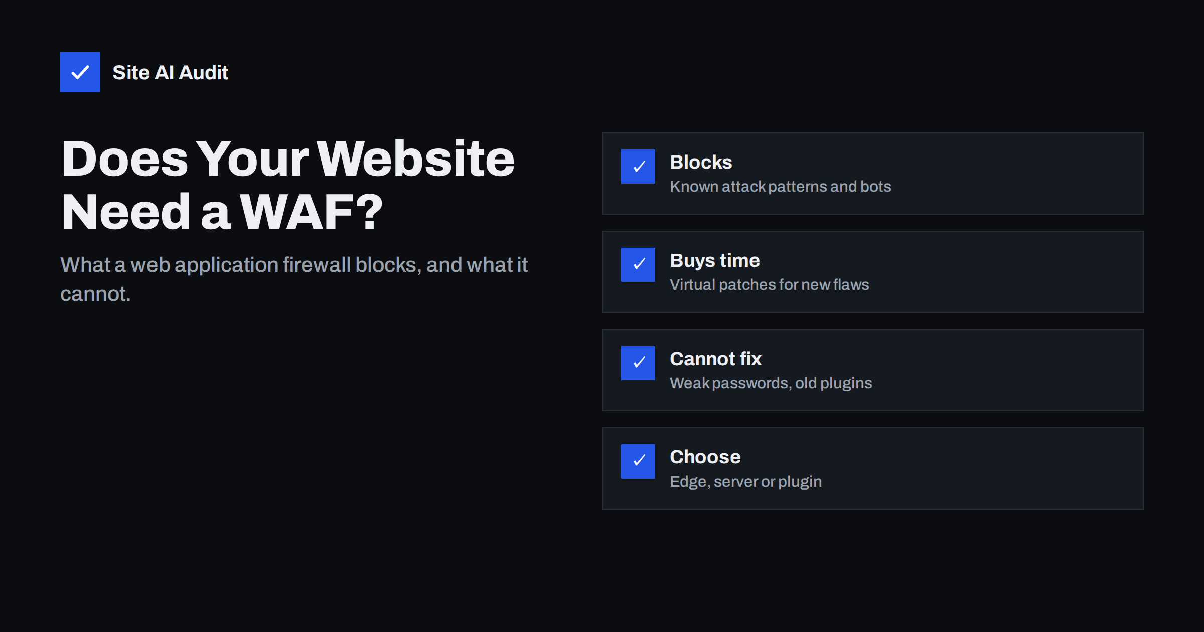 Web Application Firewall (WAF): Does Your Website Need One?