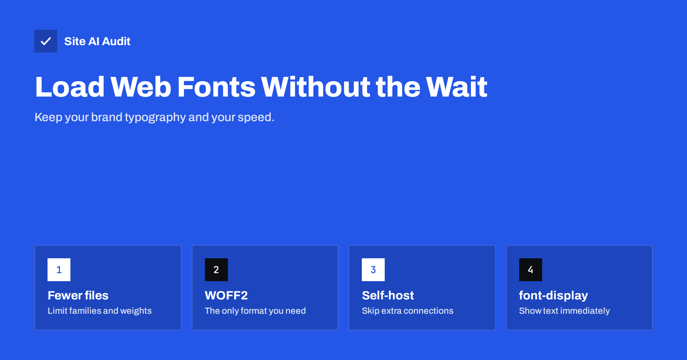 Web Font Performance: How to Load Fonts Without the Wait