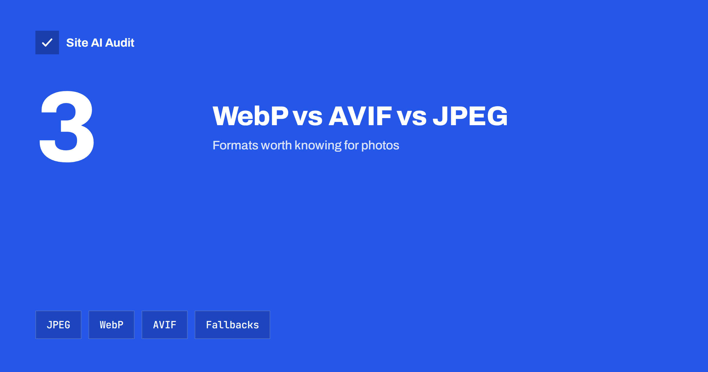 WebP vs AVIF vs JPEG: Which Image Format Should You Use?