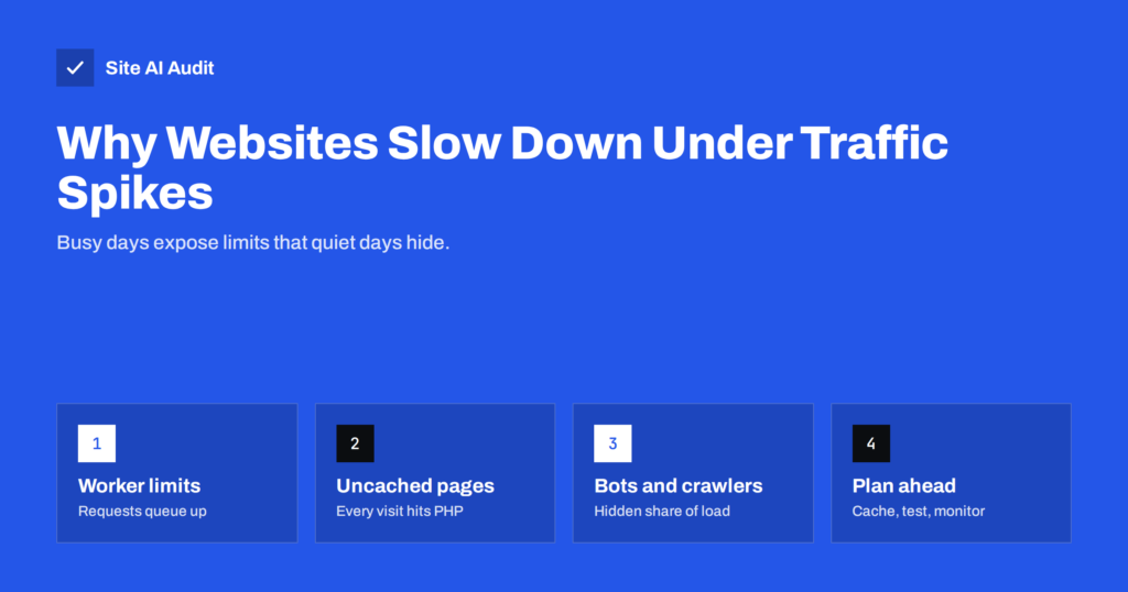 Why Your Website Slows Down or Crashes During Traffic Spikes