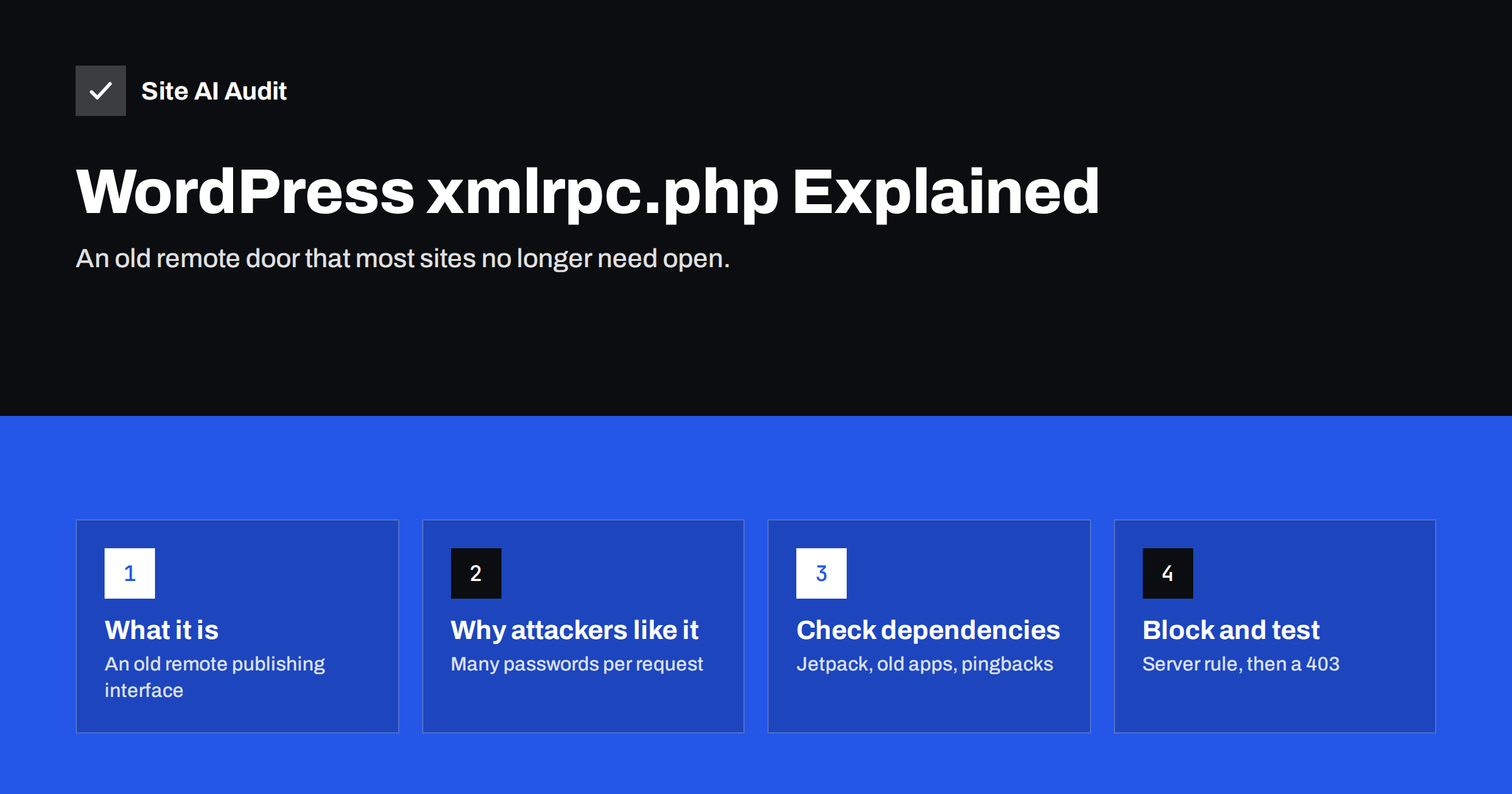 WordPress xmlrpc.php: What It Does and When to Disable It
