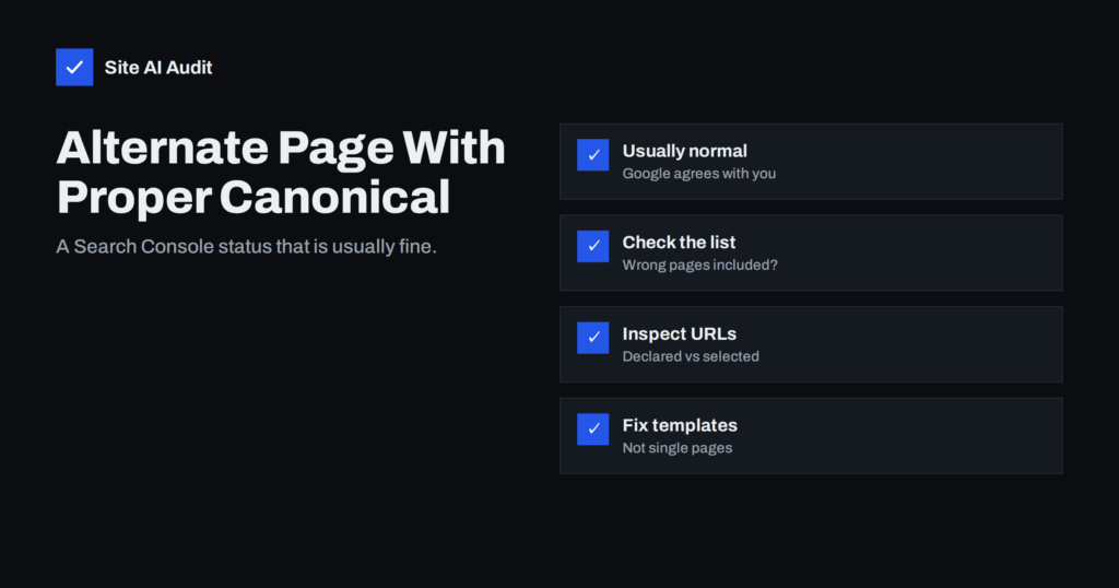 Alternate Page With Proper Canonical Tag: What It Means