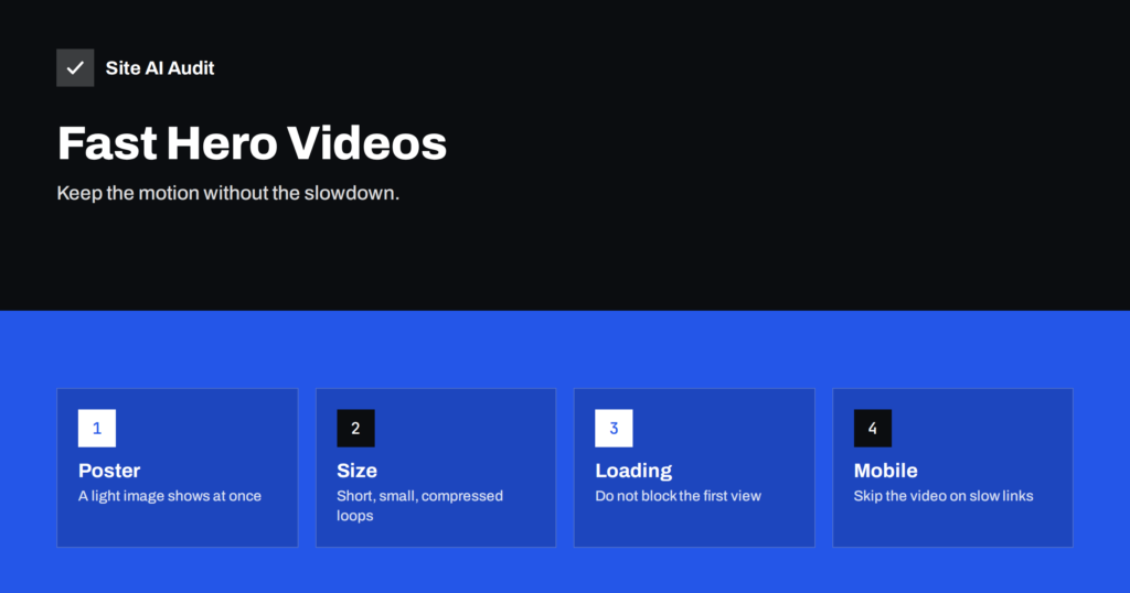 Background Video Hero Sections: How to Keep Them Fast