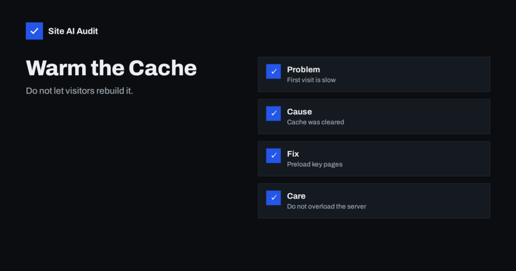 Cache Warming: Keep Your Site Fast After a Cache Purge