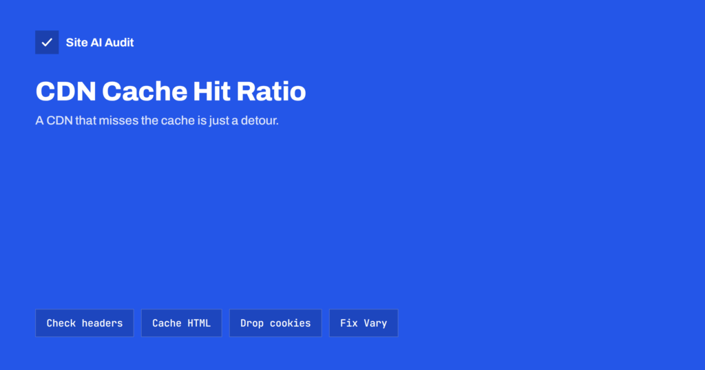 CDN Cache Hit Ratio: Why Your CDN Is Not Making You Faster