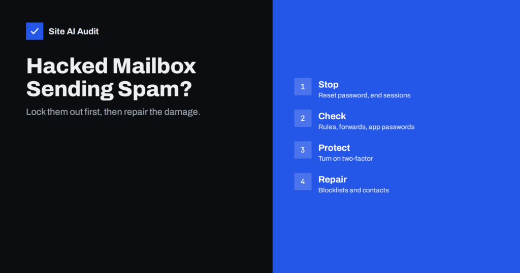 Compromised Email Account Sending Spam: What to Do Right Now