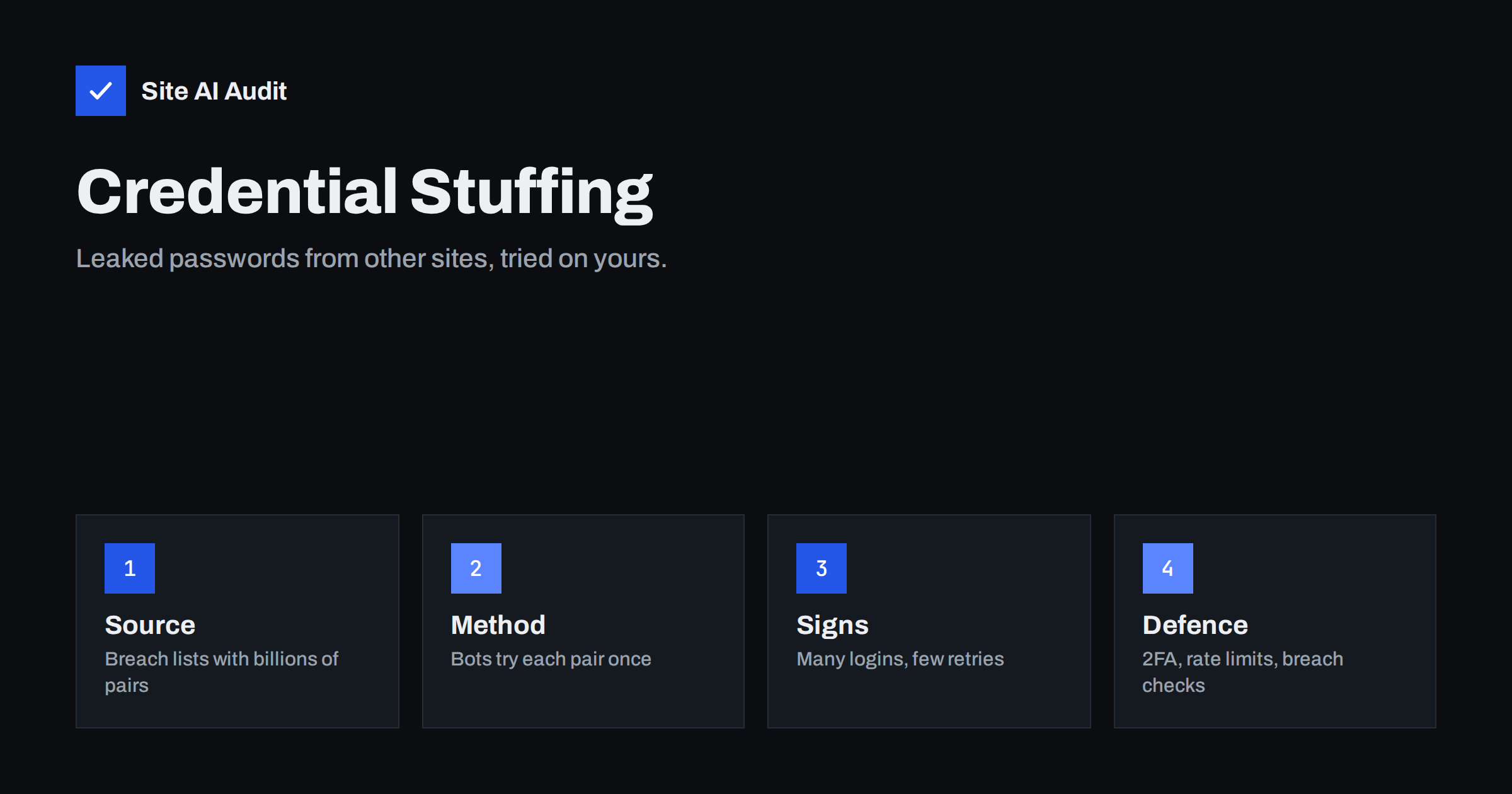 Credential Stuffing: Why Leaked Passwords Threaten Your Site