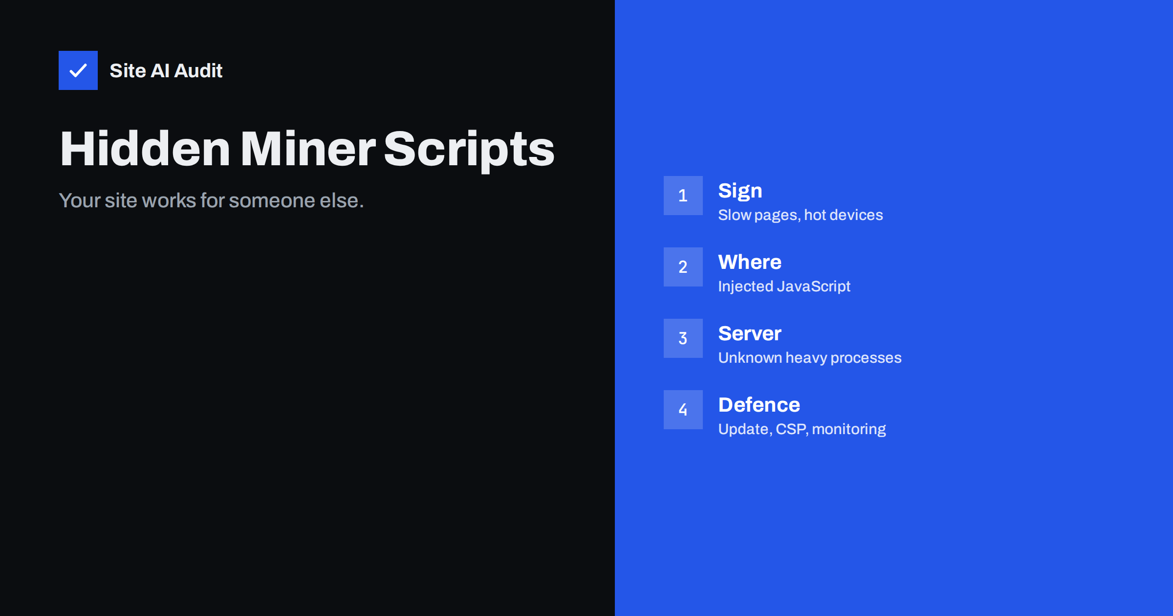 Cryptojacking: Hidden Miner Scripts on Your Website