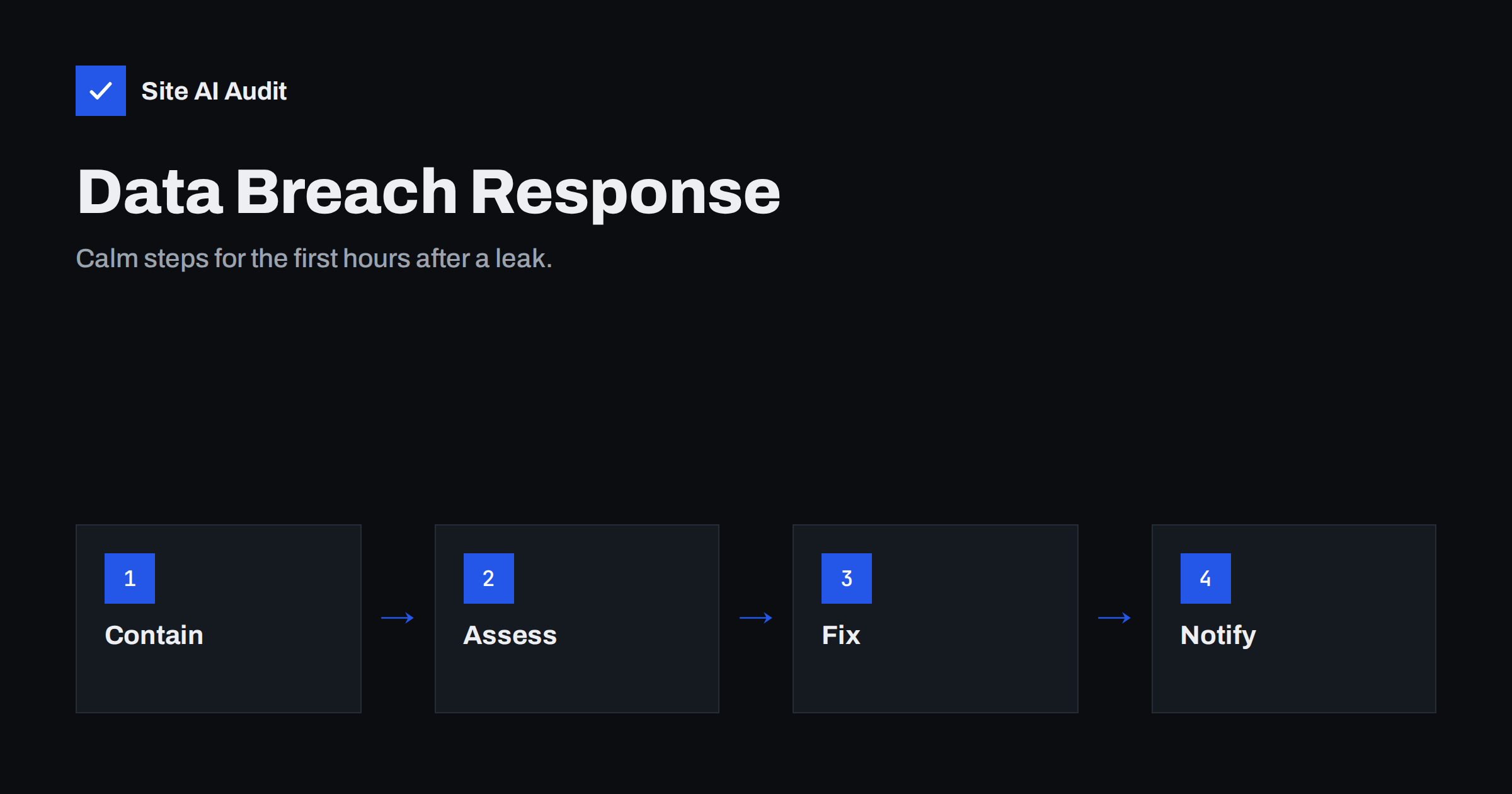 Data Breach Response: What a Small Business Should Do First