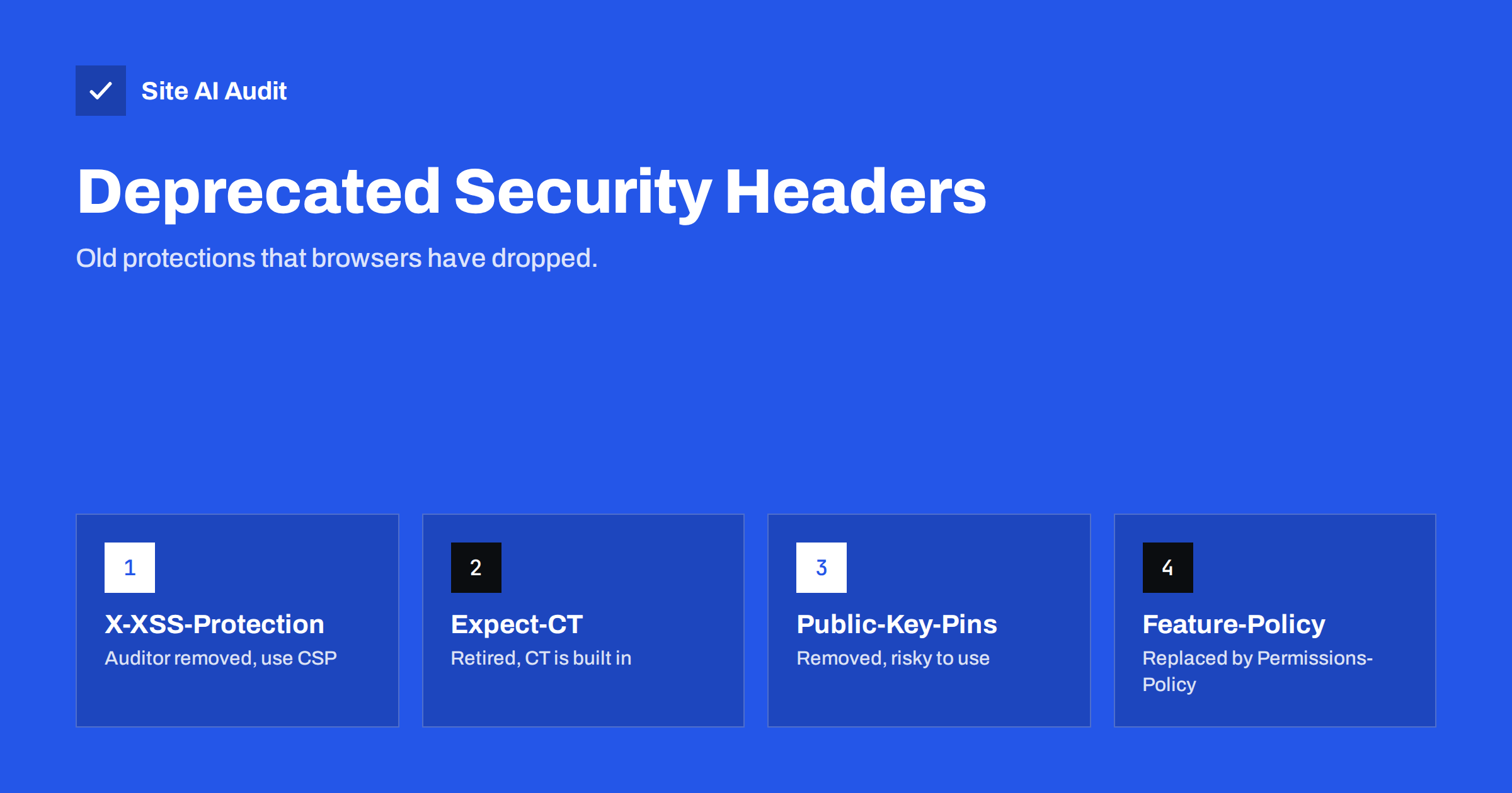 Deprecated Security Headers: X-XSS-Protection, Expect-CT and More
