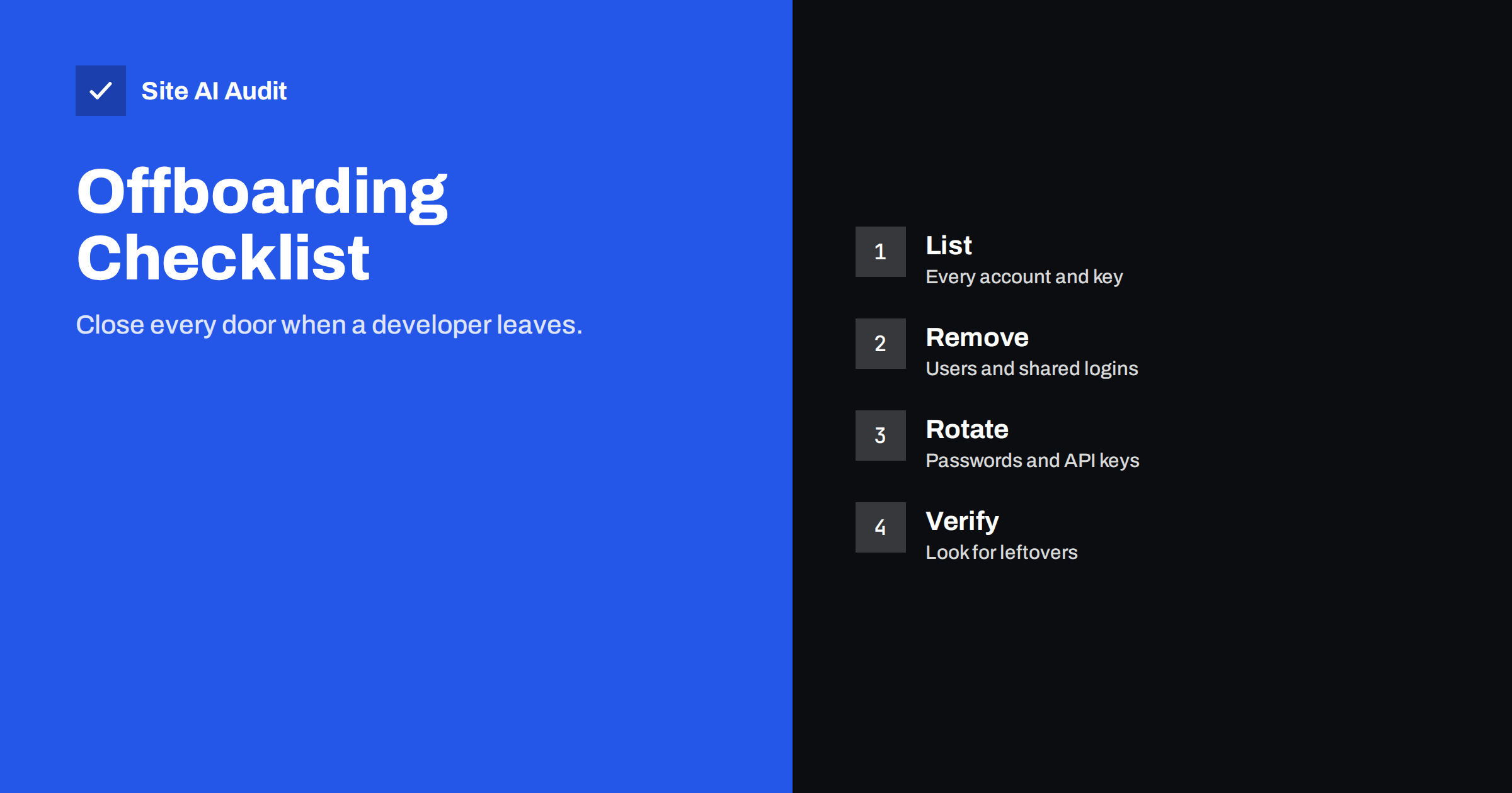 Website Access Offboarding: Remove Ex-Developers Safely