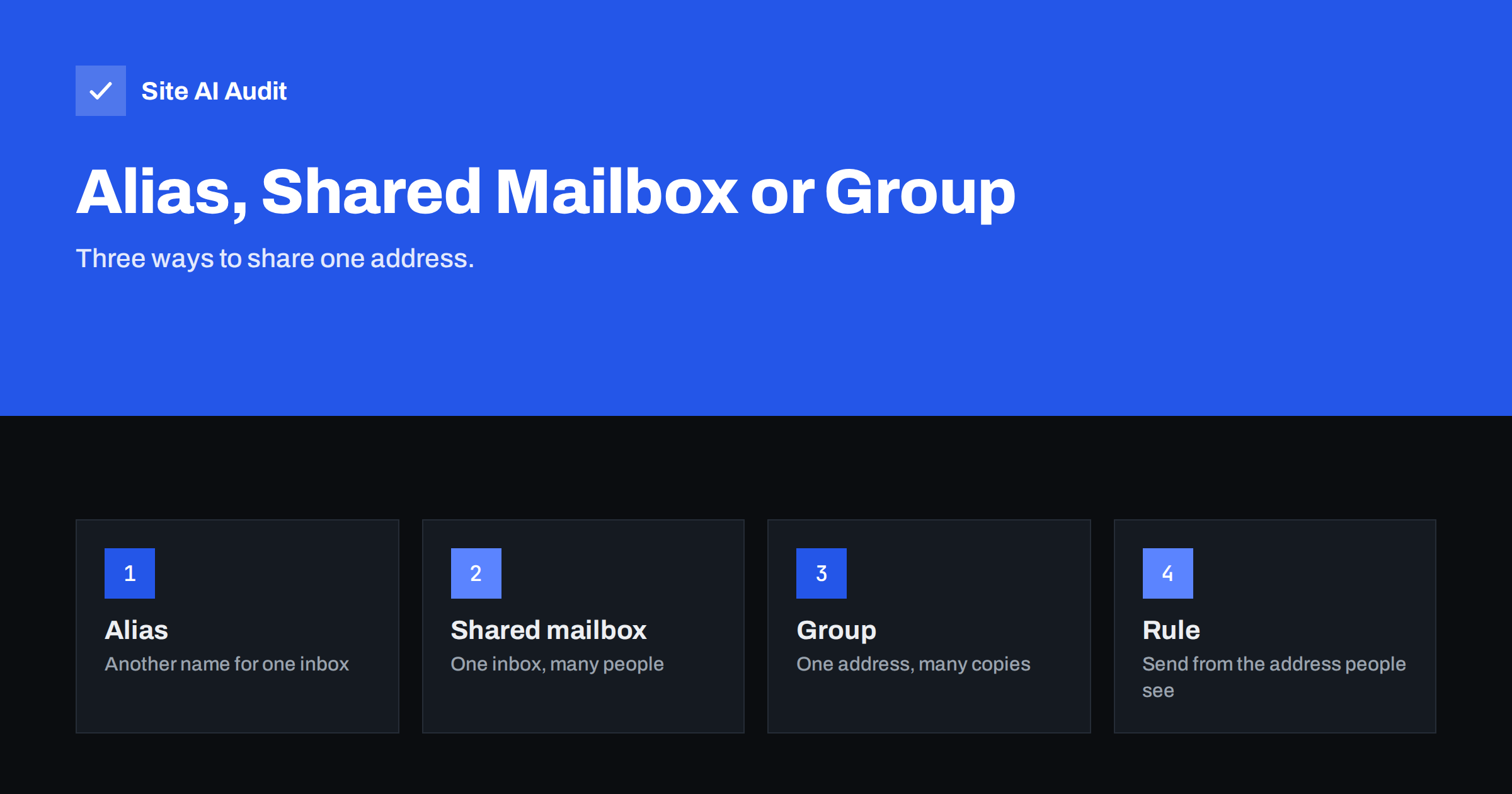 Email Aliases, Shared Mailboxes and Groups: What to Use