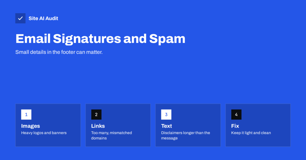 Email Signatures and Deliverability: Images and Links